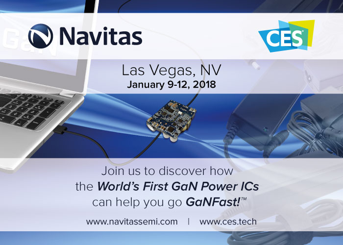 Navitas to Bring the Power of GaN to CES 2018