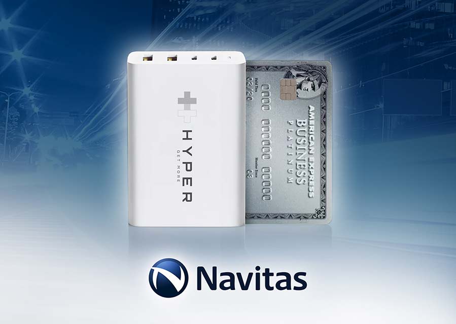 Navitas and HYPER Deliver the World’s Smallest 100W 4-port Wall Charger