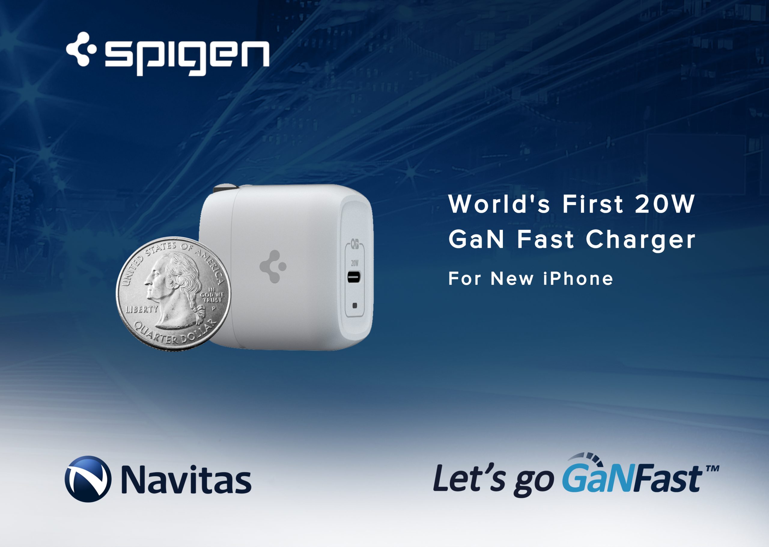 Spigen PowerArc Announces New 20W GaNFast ArcStation Pro, the World’s First and Smallest GaN Fast Charger For The Upcoming iPhone