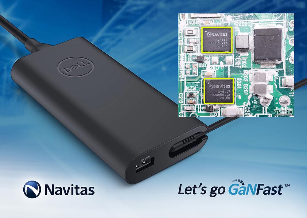 Dell Adopts Navitas GaNFast Technology for Laptop Fast Charger: Teardown.