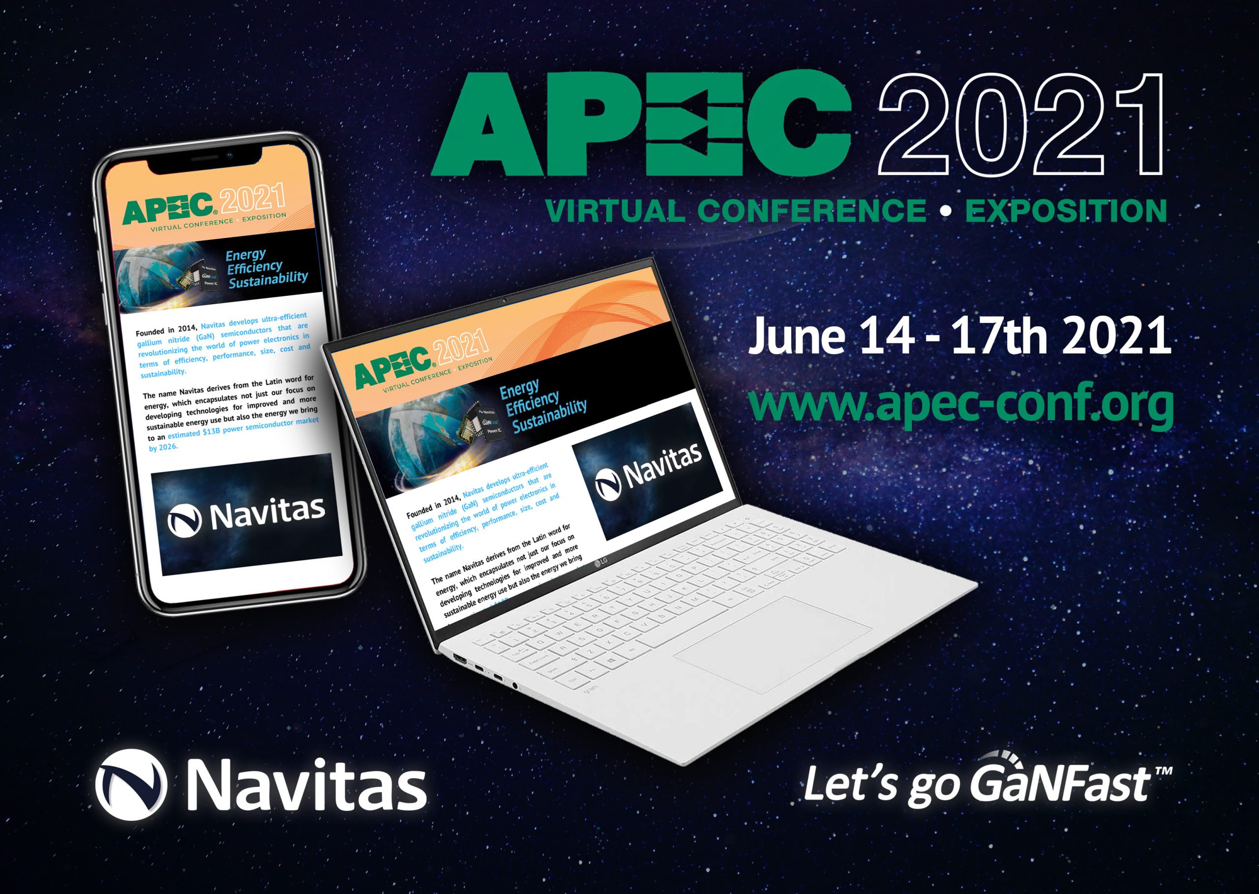 Navitas “Electrify Our World™” at APEC 2021, with Next-Generation GaN Power ICs