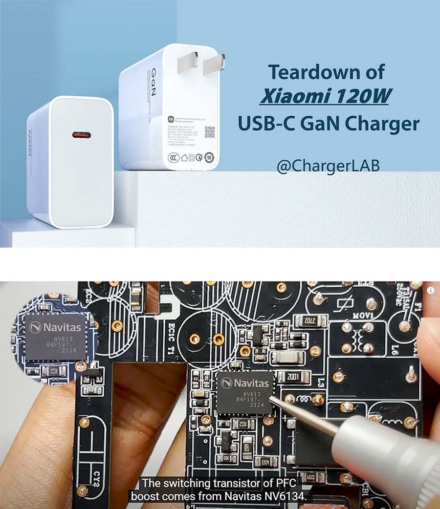 ChargerLab: Teardown of Xiaomi 120W USB-C GaN Charger