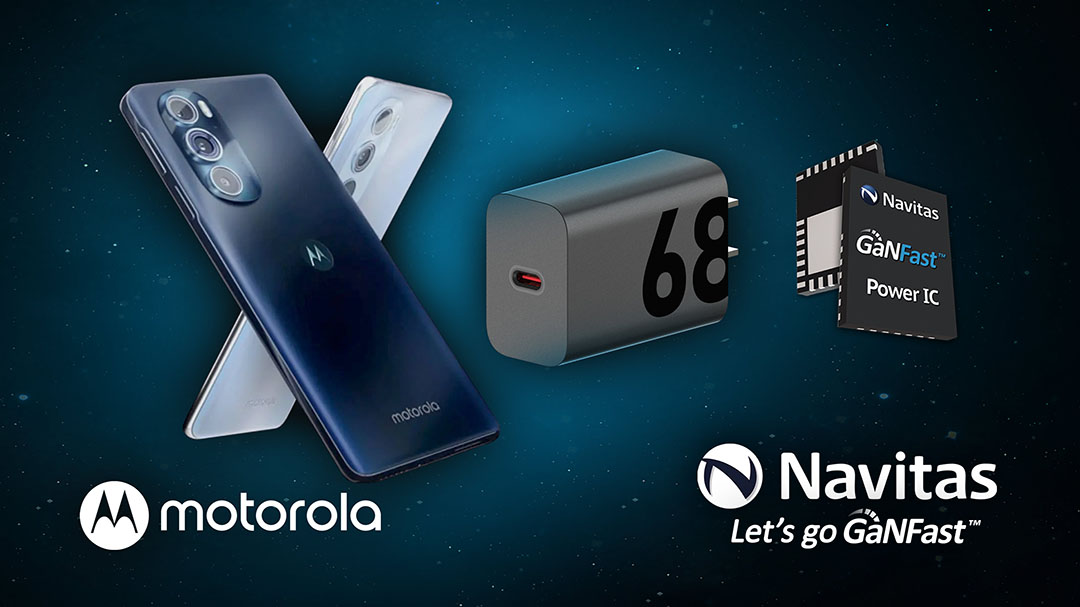 Navitas GaN ICs unleash TurboPower™ 68W charging with the new motorola edge+