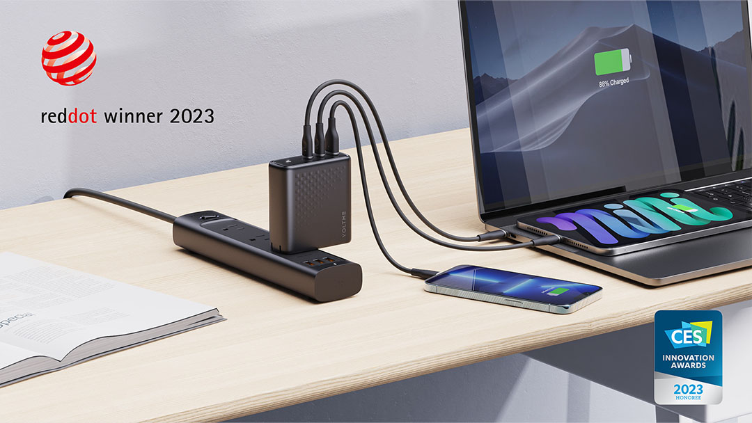 VOTLME 140W PD3.1 GaNFast Charger Wins 2023 Red Dot Design Award